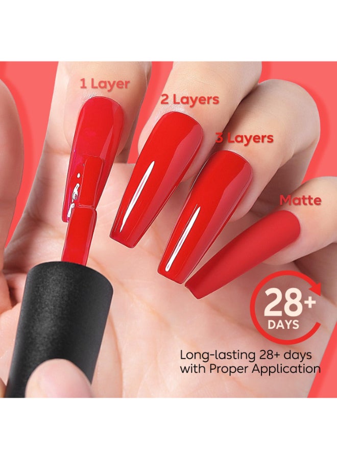 Nicedeco Hema Free Cruelty Free Vegan Gel Nail Polish 1 Pcs 15ml Red Color Soak Off LED U V Gel for Nail Art Manicure Salon DIY 011 - Image 4