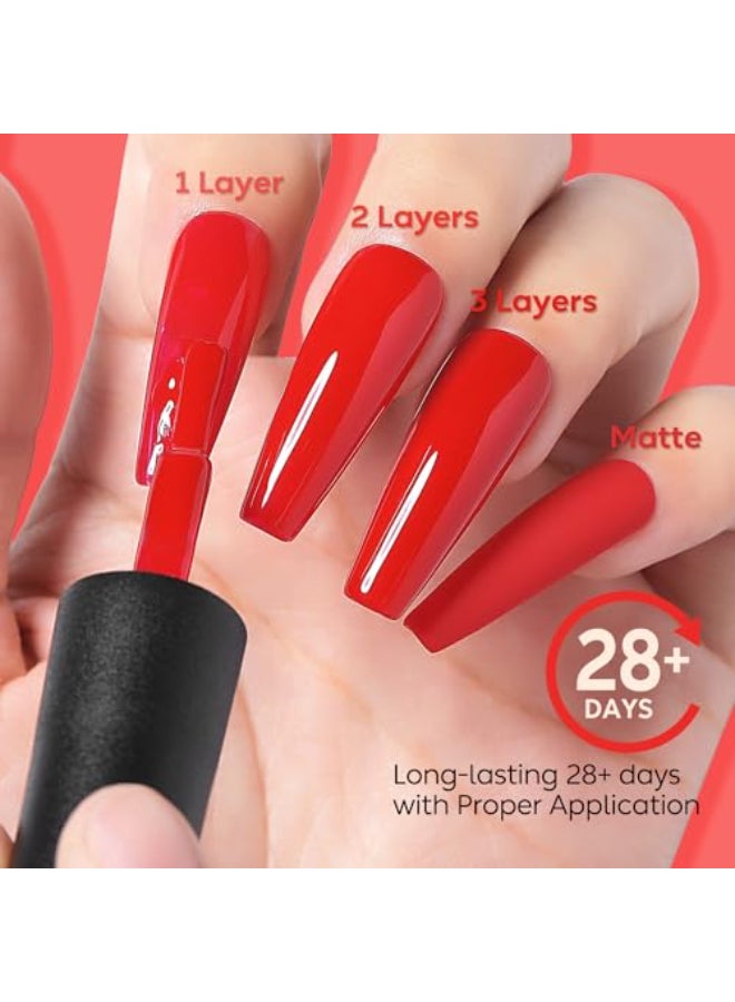 Nicedeco Hema Free Cruelty Free Vegan Gel Nail Polish 1 Pcs 15ml Red Color Soak Off LED U V Gel for Nail Art Manicure Salon DIY 011 - Image 3