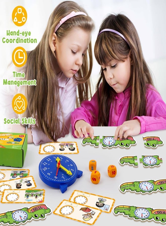 Edulok Toddler Learning Clock, Telling Time Teaching Clock for Kids, Math Manipulatives, Math Puzzle Games, Kindergarten Educational Sensory Toys, Preschool Learning Activities, Homeschool Supplies - Image 4
