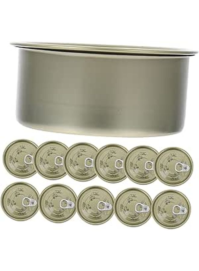 12 Pcs Large Pet Food Tin Cans With Airtight Lids For Cake Dessert Candy And Food Storage - Image 1