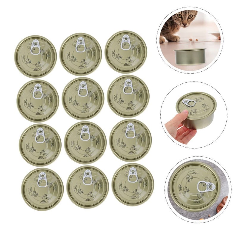 12 Pcs Large Pet Food Tin Cans With Airtight Lids For Cake Dessert Candy And Food Storage - Image 3