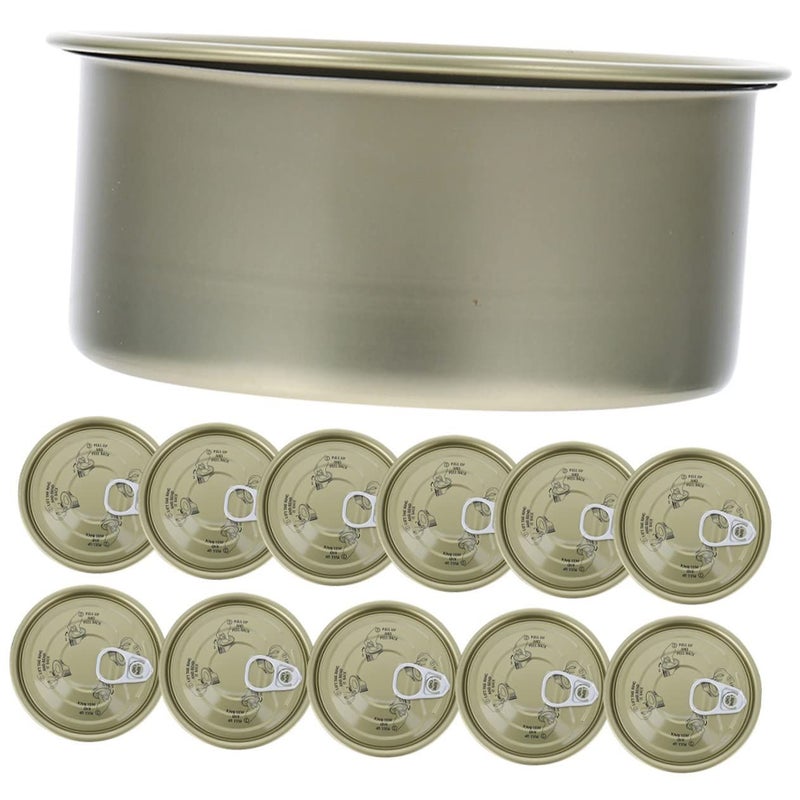 12 Pcs Large Pet Food Tin Cans With Airtight Lids For Cake Dessert Candy And Food Storage - Image 2