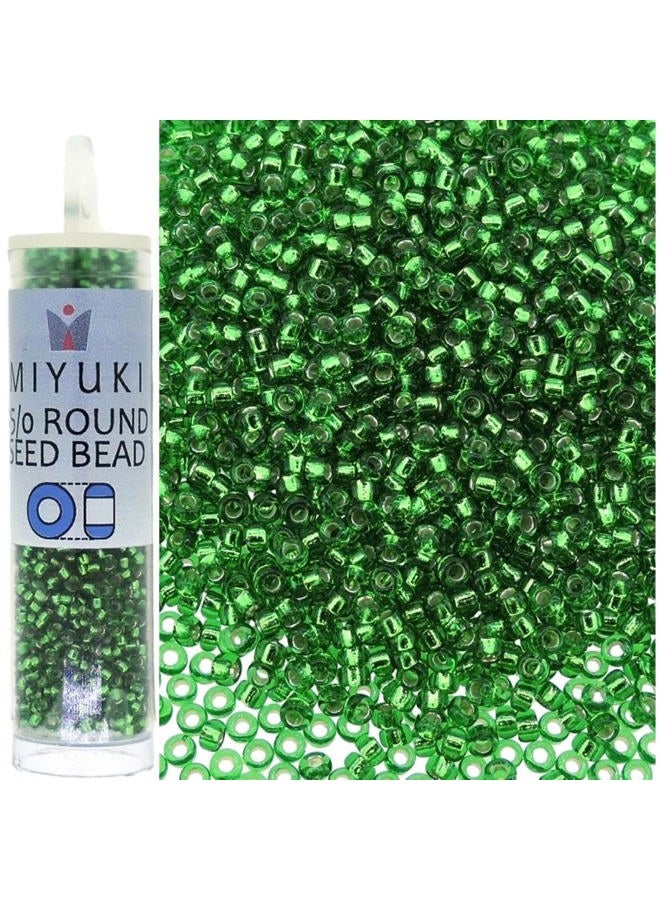 Miyuki Round Seed Bead Size 15/0 8.2g SL Light Green - Image 1