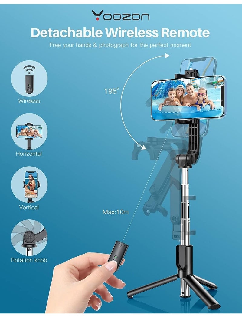 ELTRAZONE Selfie Stick Tripod Bluetooth, Extendable Phone Tripod Selfie Stick with Wireless Remote Shutter - Image 3