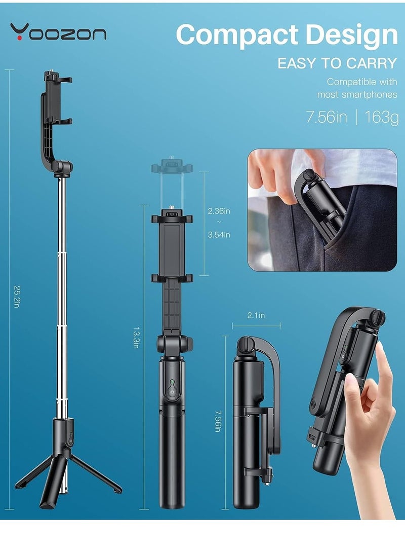 ELTRAZONE Selfie Stick Tripod Bluetooth, Extendable Phone Tripod Selfie Stick with Wireless Remote Shutter - Image 2