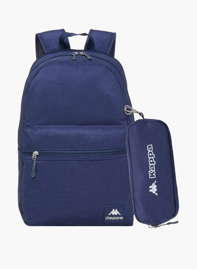Kappa Boys Logo Print School Backpack with Pencil Pouch - 30x13x44 cm - Image 1