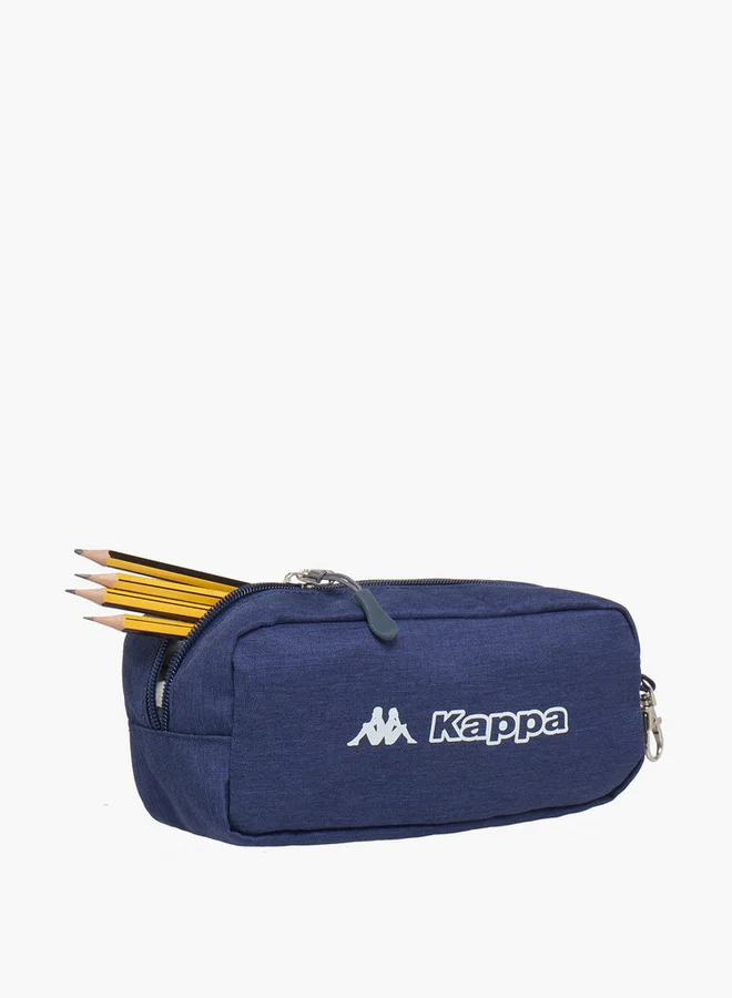Kappa blue Boys Logo Print School Backpack with Pencil Pouch - 30x13x44 cm  | Best Price UAE