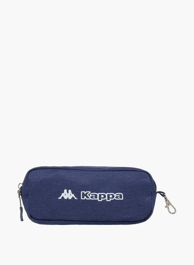 Kappa blue Boys Logo Print School Backpack with Pencil Pouch - 30x13x44 cm  | Best Price UAE