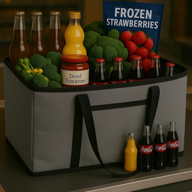 musbus insulated catering bag 22x14x13 Very heat XXXL Insulated Food Delivery Bag Cooler Bags Keep Food Warm Catering Therma for doordash cooler bags therma shopper accessories hot Gray Pizza - Image 5