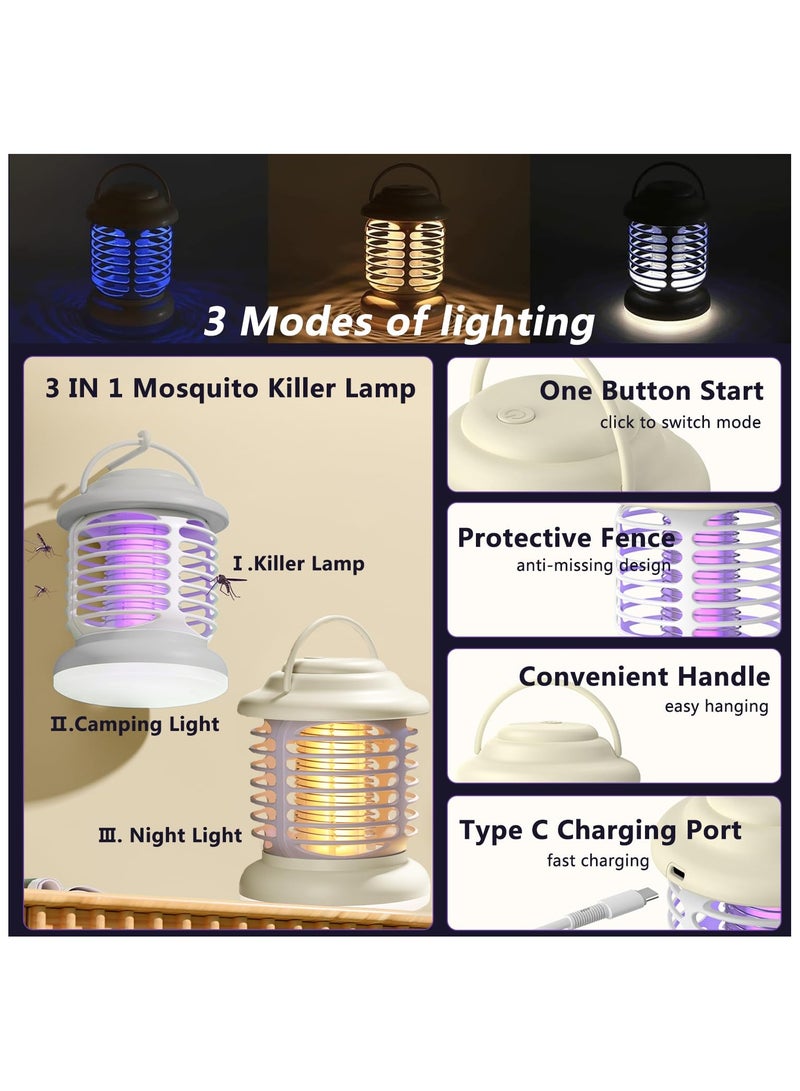 فيفب قاتل الحشرات، قاتل البعوض مع ضوء LED، مصيدة ذباب خارجية وداخلية، مصيدة ذباب كهربائية قاتلة للحشرات، يمكن استخدامها كضوء ليلي ومصباح حائط - Image 2