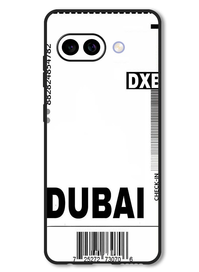 Theodor Case Compatible with Google Pixel 9A Protection Shockproof Bumper Cover DXB Boarding pass - Image 1