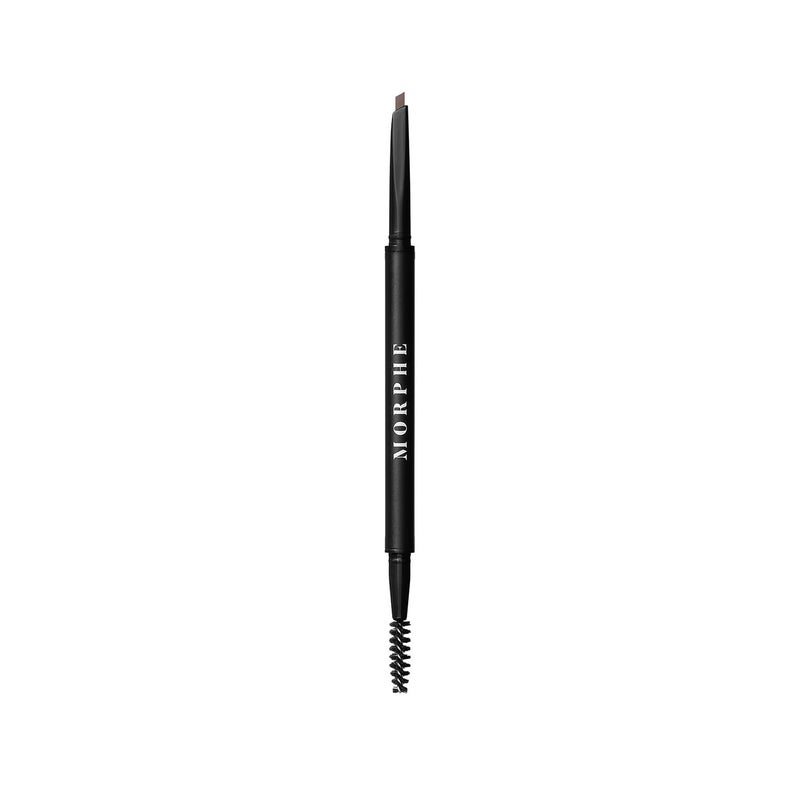 Morphe Definer Dual-Ended Brow Pencil & Spoolie - Eyebrow Pencil with Precision Slanted Tip for Shaping, Defining & Filling - Smooth, No-Tug Formula - Chocolatte Mousse (0.003 oz) - Image 1
