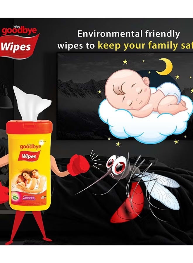 Habro Goodbye Mosquito Repellent Wipes - Family Protection - Image 3