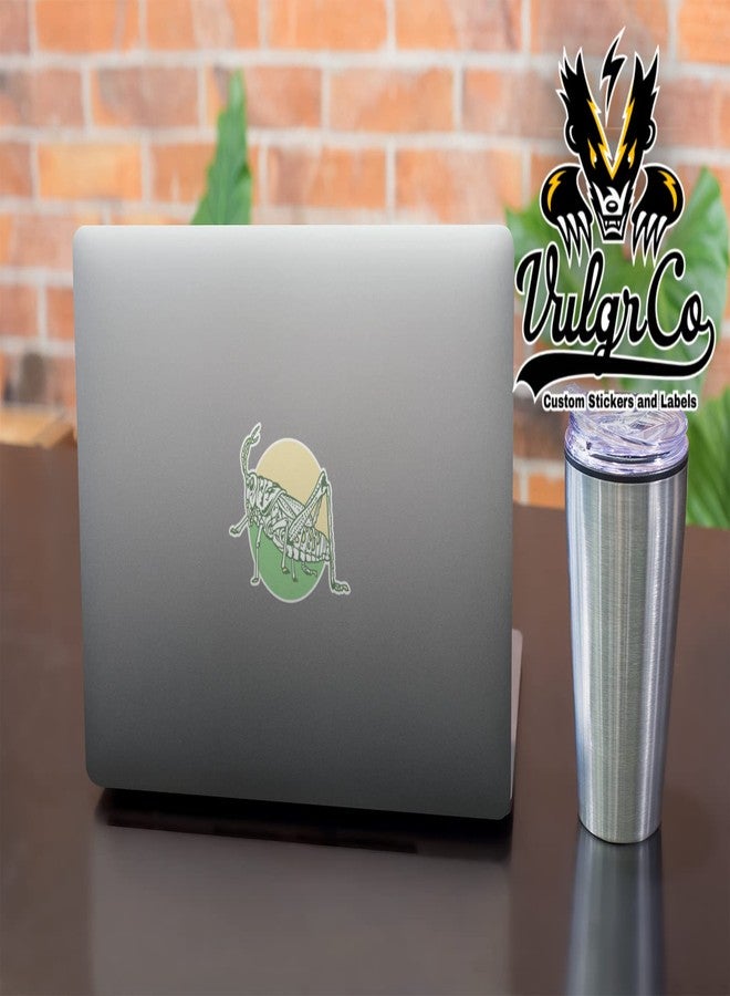 VulgrCo Green Grasshopper Line Art Animal Funny Sticker Vinyl Waterproof UV Resistant Decal for Phones Laptops Water Bottles Tumblers Boats Cars Trucks Windows Kayak 3" inch Bumper Stickers - Image 4