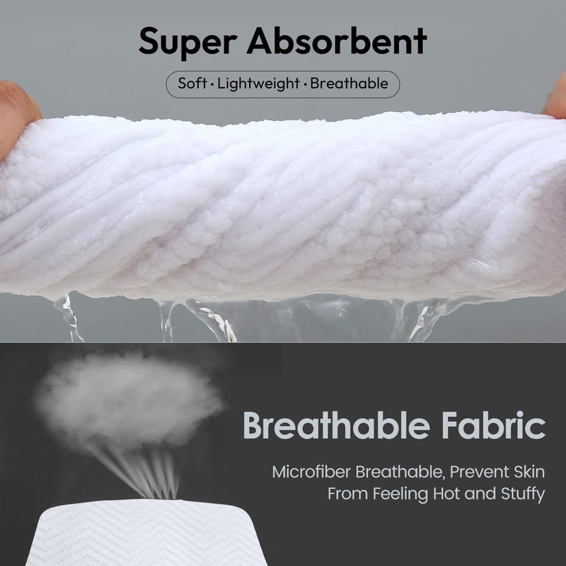 JML Bath Towels Set, Large Microfiber Body Towel for Adult, 2 Pack, 30" x 60", Oversized, Soft, Super Absorbent, Fast Drying, Use for Sport, Fitness, Yoga, Fleece Diamond Cross Grid White - Image 4