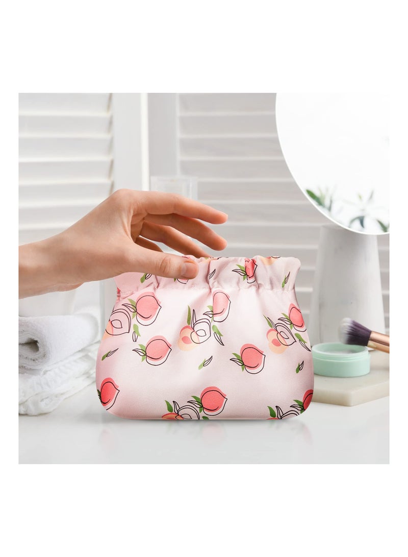 4Pcs Lambskin Pocket Cosmetic Bag Portable Mini Lipstick Storage Bag Waterproof Leather Squeeze Self Closing No Zipper Portable Travel Makeup Pouch - Image 5