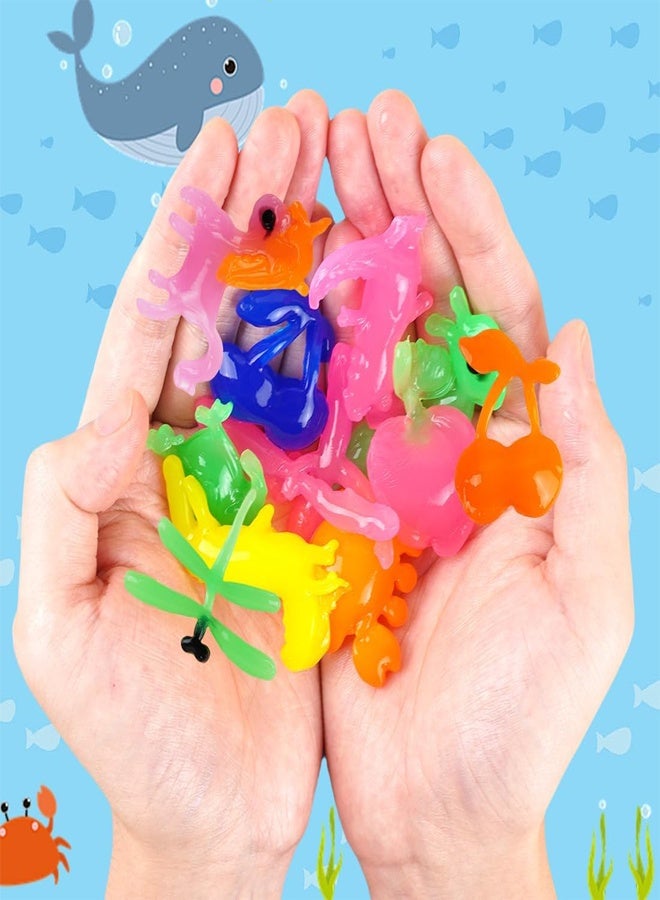RAWAID Magic Water Elf Beads Toy Set with Box DIY Maker kit Jelly Sea Animal Creature Sensory Bin Set Toys for Children Over 3 Years Old 12 Colors 16 Molds 2 Powder 1 Pen 1 Measuring Cup and 1 Net - Image 5