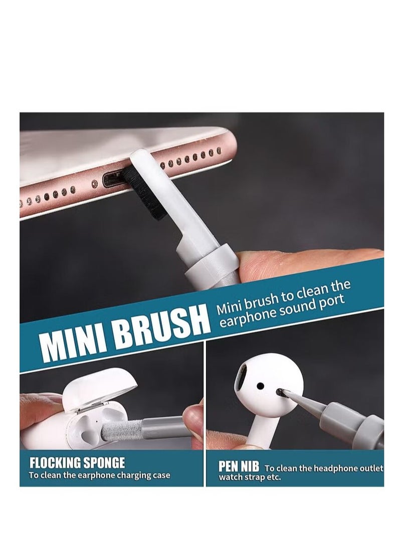 KASTWAVE Cleaner Kit 6 in 1 for Airpod, Multifunctional Keyboard Cleaner Earbud Cleaning Kit Tool with Cleaning Pen for iPhone/Laptop/Tablet/PC Screen/Keyboard/Bluetooth Earphones - Image 3