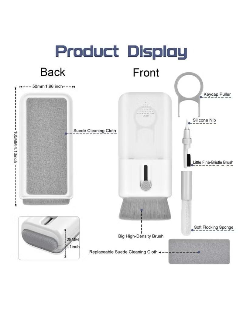 KASTWAVE Cleaner Kit 6 in 1 for Airpod, Multifunctional Keyboard Cleaner Earbud Cleaning Kit Tool with Cleaning Pen for iPhone/Laptop/Tablet/PC Screen/Keyboard/Bluetooth Earphones - Image 2