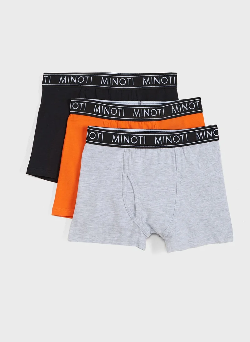 MINOTI Youth 3 Pack Assorted Boxers