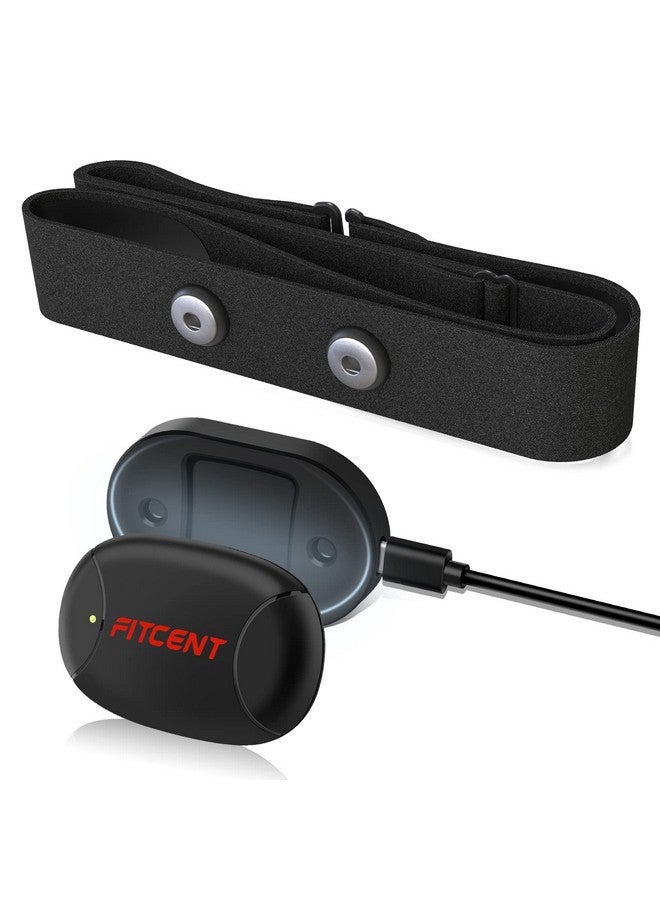 Fitcent حزام صدر لمراقبة معدل ضربات القلب القابل لإعادة الشحن 5.3 كيلوهرتز / بلوتوث 5.0 / أنتي + لمراقبة معدل ضربات القلب من بيليتون لمعدل ضربات القلب في سترفا وزيفت ودي دي بي يوغا - Image 2