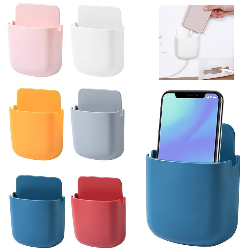PK shopper Creative Wall Mounted Storage Organizer Box Remote Control Storage Case Air Conditioner Plug Mobile Phone Stand Stationary Rack Toothbrush Holder Set of 4 - Image 1