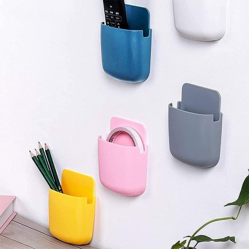PK shopper Creative Wall Mounted Storage Organizer Box Remote Control Storage Case Air Conditioner Plug Mobile Phone Stand Stationary Rack Toothbrush Holder Set of 4 - Image 5
