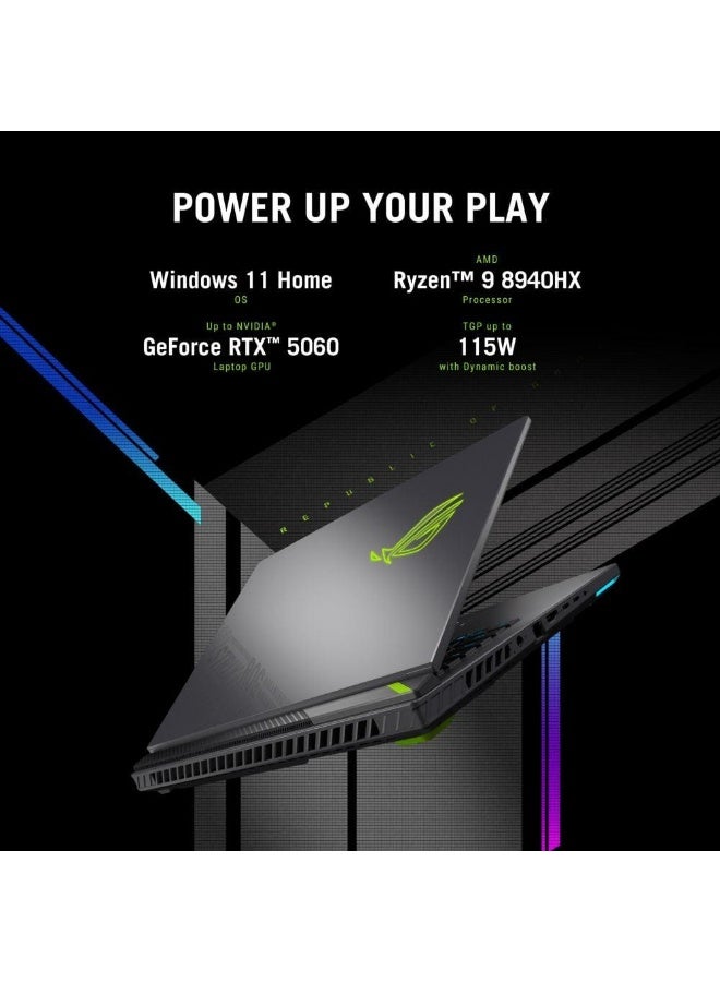 ASUS ROG Strix G16 Gaming (2025) Laptop – AMD Ryzen 9-8940HX / 16inch WQXGA / 1TB SSD / 16GB RAM / 8GB NVIDIA GeForce RTX 5060 Graphics / Windows 11 Home English/Arabic Grey - Image 3