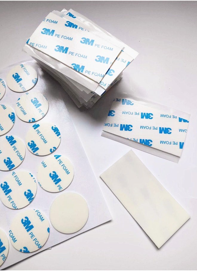 3M 90 Pcs Double Sided Foam Tape Round and Square Self-Adhesive Foam Tape for DIY Art Crafts Supplies, 35*35mm, 80*40mm  - Image 3