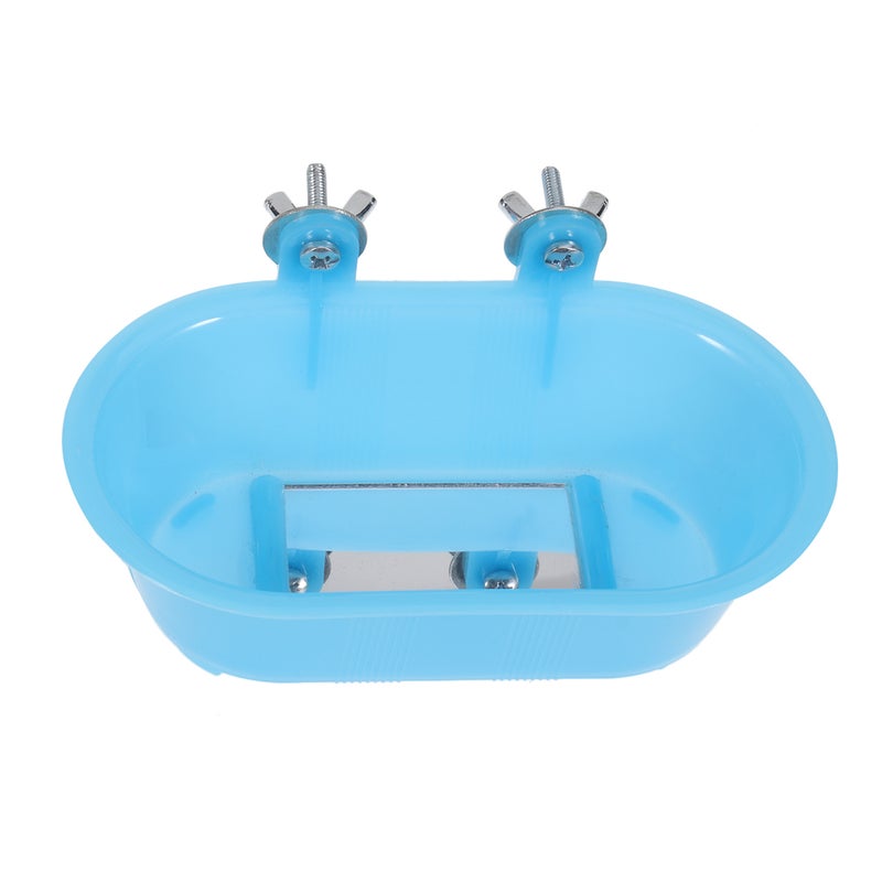 2pcs Bathing Tub Toy Parrot Shower Pool Bird Bath Tub Cleaning Tool with Bottom Mirror - Image 2