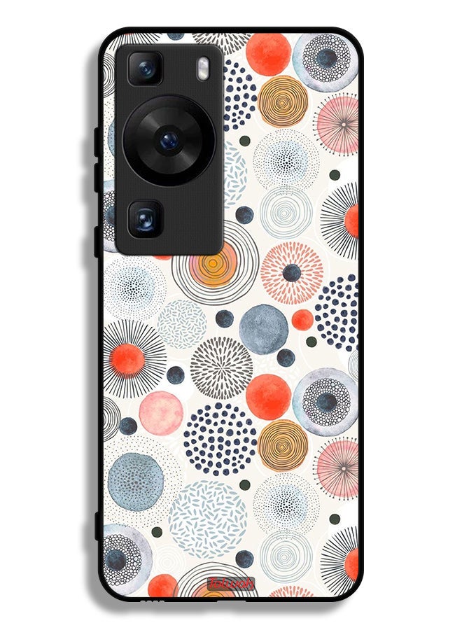Tolwak Huawei P60 Protective Case Cover Cotton Flowers Pattern - Image 1