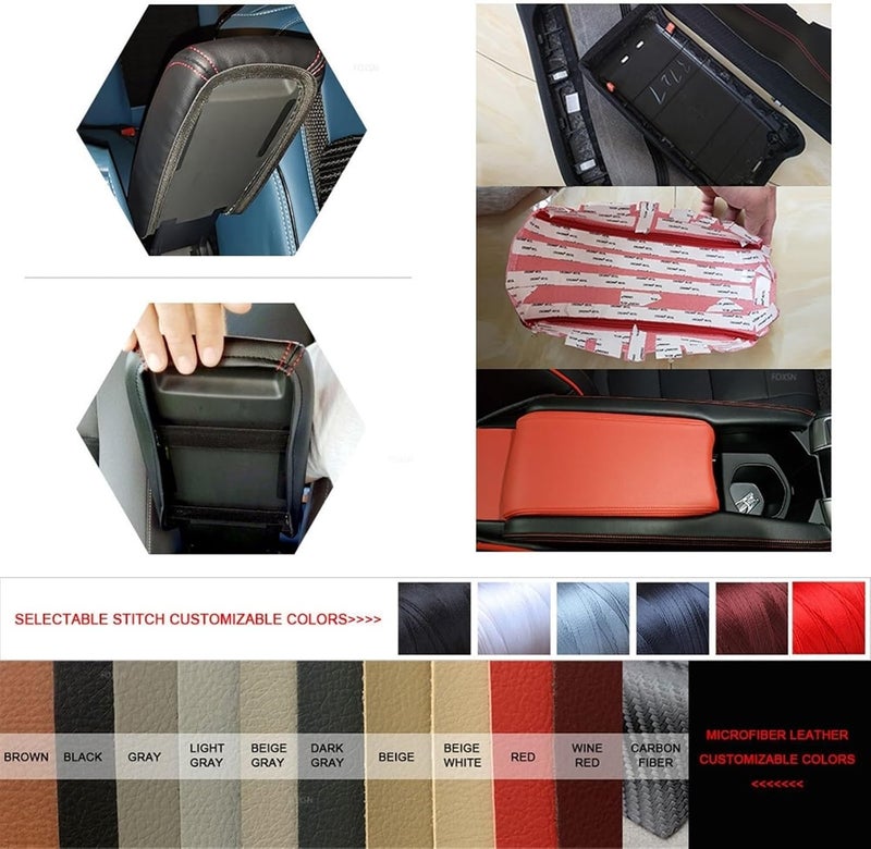 QASULER Microfiber Leather Armrest Cover for BMW F30 - Image 5