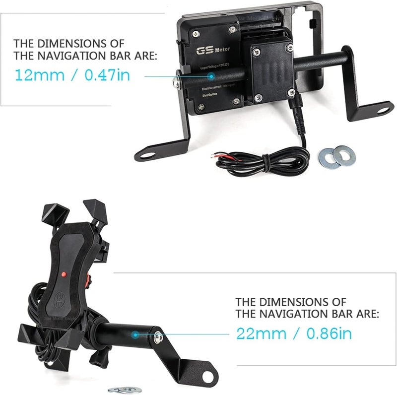 QASULER Motorcycle Windshield Phone Holder for Tiger 900 - Image 2