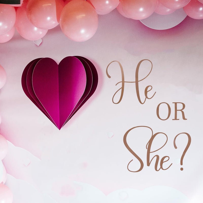 Gosknor زينة كشف الجنس - ملصقات كشف الجنس - لافتة ولد أو بنت - خلفية كشف الجنس - ملصق لقوس البالون - زينة حفلة كشف الجنس - Image 3