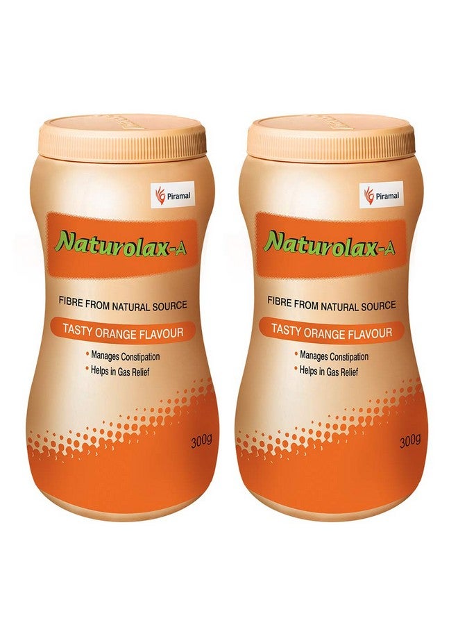 Naturolax بودرة ناتورولاكس-أ إيسابغول | 300 جرام - عبوة من 2 | مسحوق قشور السيليوم | تركيبة أيورفيدا غير مكونة للإدمان | مكملات الألياف للهضم | تخفيف فعال للإمساك | بنكهة البرتقال - Image 1