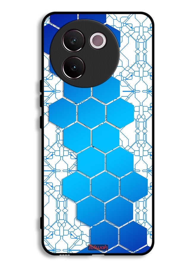 Tolwak Vivo V30e 5G Protective Case Cover Honeycomb Hexagon Icon Networks - Image 1