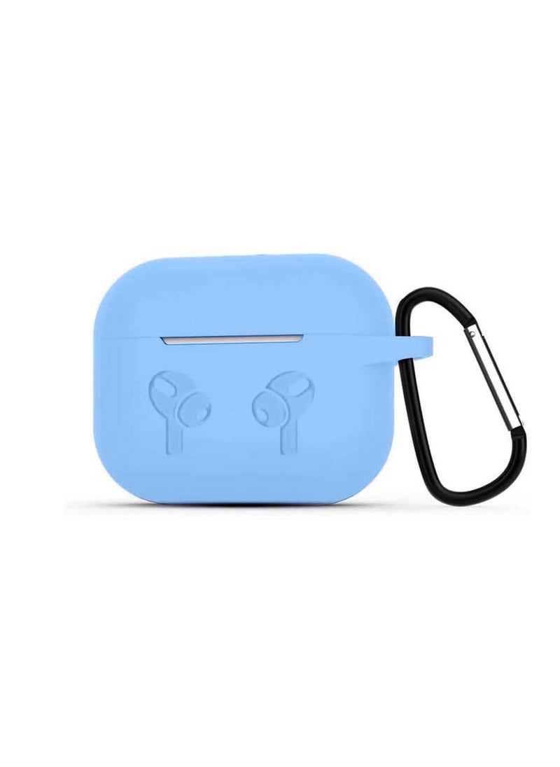 Wtech - AirPods Case Protective Liquid Silicone Skin Cover Case Compatible with Apple AirPods 4 - Sky Blue - Image 1
