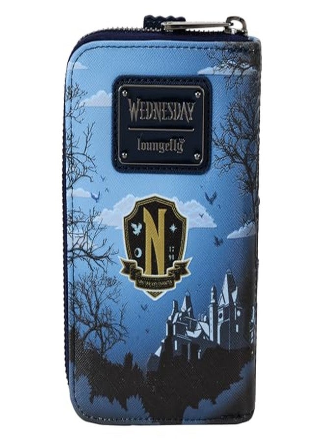 Loungefly MGM Wednesday Nevermore Castle Zip Around Wallet - Image 3
