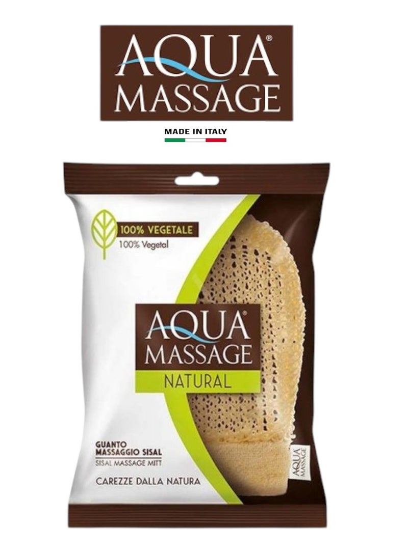 Aqua Massage AQUA MASS GUANTO SISAL 952 Massage Glove – Natural Sisal Fiber Exfoliator for Circulation and Skin Firming  - Image 1
