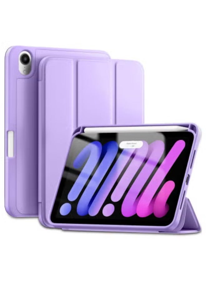 JAJEEK iPad Mini 7 Case 2024 (A17 Pro) – Slim Lightweight Trifold Stand Cover with Pencil Holder, Auto Sleep/Wake Function – Compatible with iPad Mini 7th/6th Gen (8.3-Inch, 2024/2021) – Soft TPU Back, Shockproof, Scratch-Resistant, Lavender - Image 1