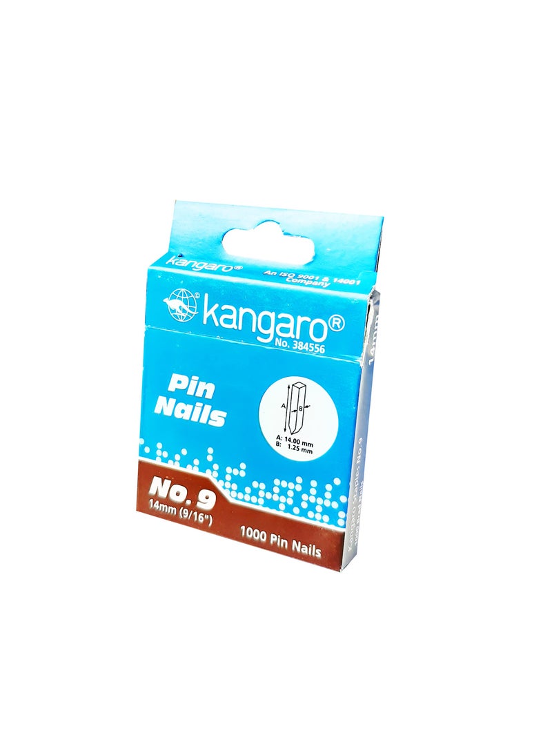 Kangaro عبوة من 1000 مسمار دبابيس، 14 مم - Image 1