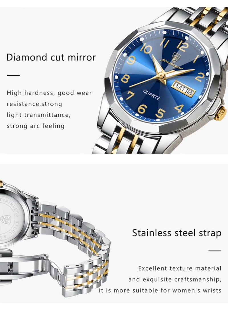 POEDAGAR Women Watch, Waterproof Luminous Women's Watch Quartz，Women's Wrist Watches 27mm - Image 4