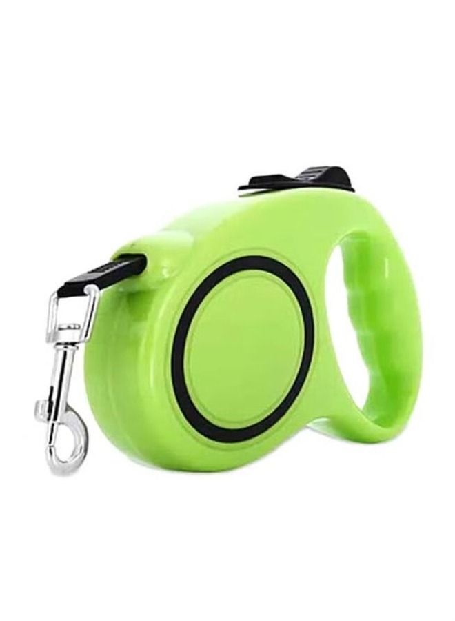 One-Handed Lock Retractable Pet Leash Green 3meter - Image 1