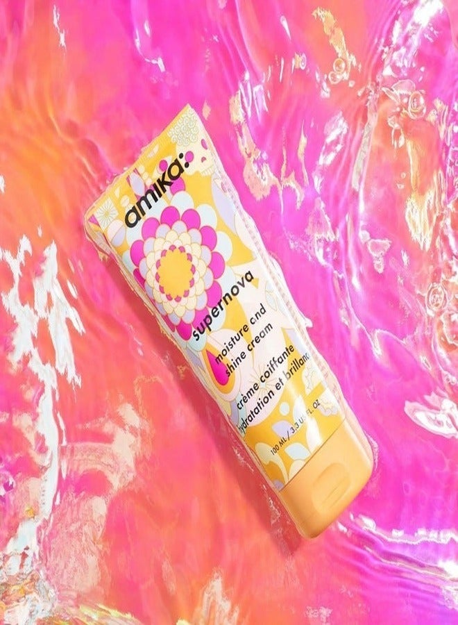 amika AMIKA Supernova Moisture and Shine Cream 100ml – Lightweight, Hydrating, and Shine-Boosting Leave-In Cream for Soft, Silky, Frizz-Free, and Radiant Hair  - Image 3