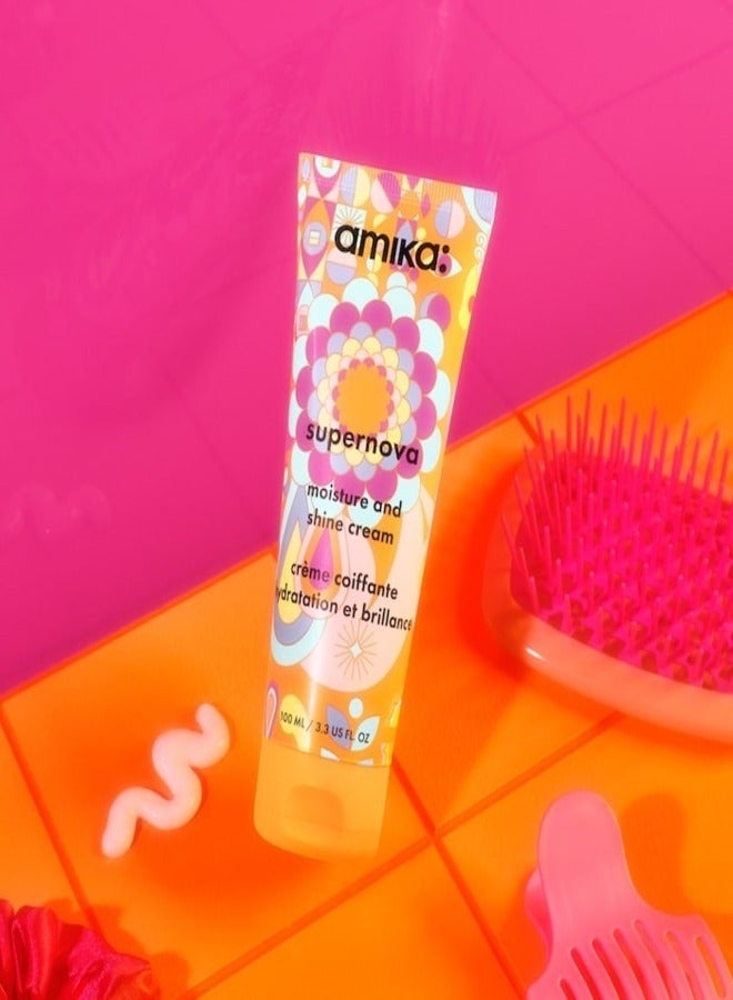 amika AMIKA Supernova Moisture and Shine Cream 100ml – Lightweight, Hydrating, and Shine-Boosting Leave-In Cream for Soft, Silky, Frizz-Free, and Radiant Hair  - Image 2