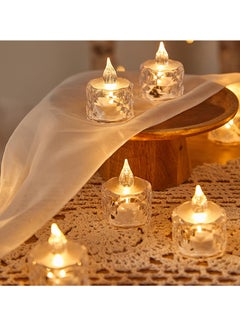 KASTWAVE Flameless Candle, 12 Packs of Battery-Powered LED Tea Lights, Warm White, Ideal for Weddings, Tables, Party(1.5" 1.9")  - Image 1