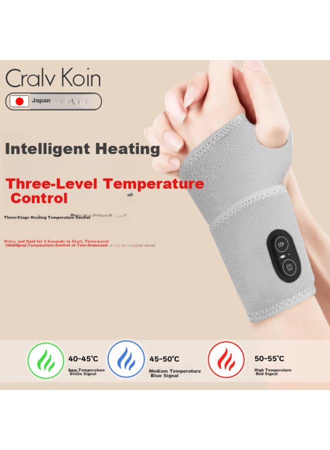 Cralvkoin Electric Heating Wrist Brace For Tendonitis, Pain Relief, Mugwort Heat Therapy, Hand Care, Mouse Hand Support - Image 3