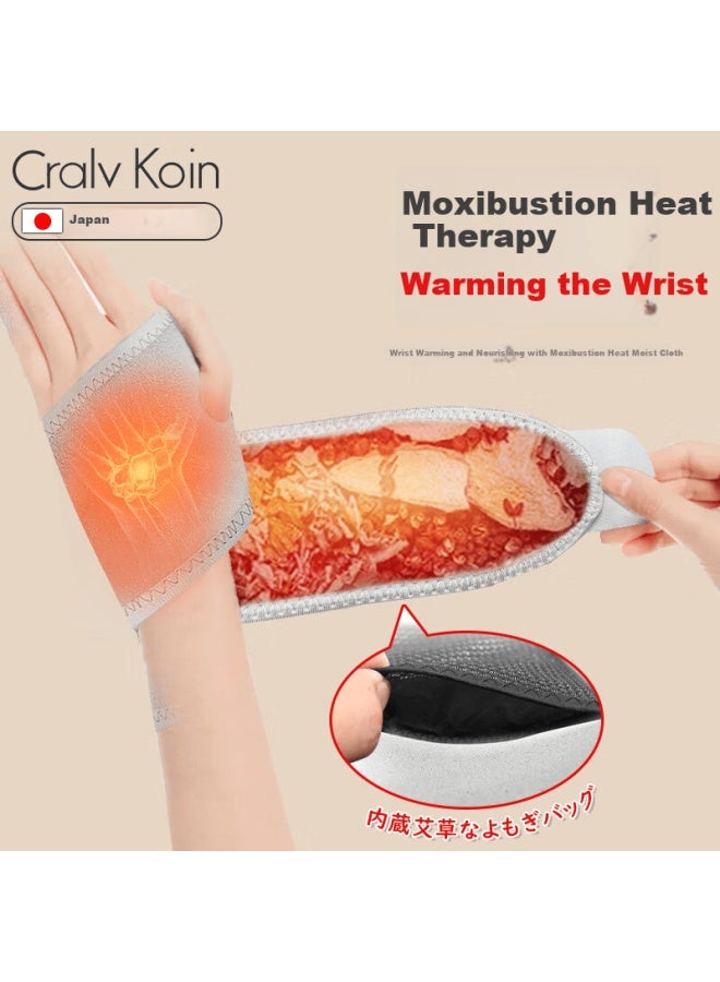 Cralvkoin Electric Heating Wrist Brace For Tendonitis, Pain Relief, Mugwort Heat Therapy, Hand Care, Mouse Hand Support - Image 2