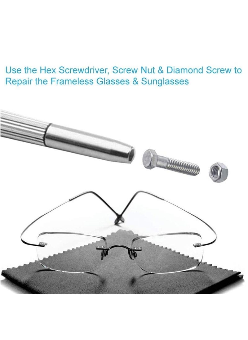 DIY Crafts DIY Crafts CTDIYHI34818 Eyeglass Repair Kit with 25 Pcs Precision Eyeglass Screwdriver Set and 1000Pcs Glasses Screws for Eyeglasses  - Image 5