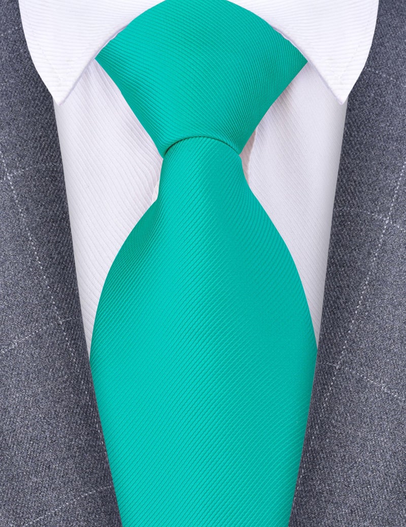 Branduce Aqua Tie for Men Wedding Business Premium Silk 63'' Extra Long Necktie (TA10-33) - Image 2
